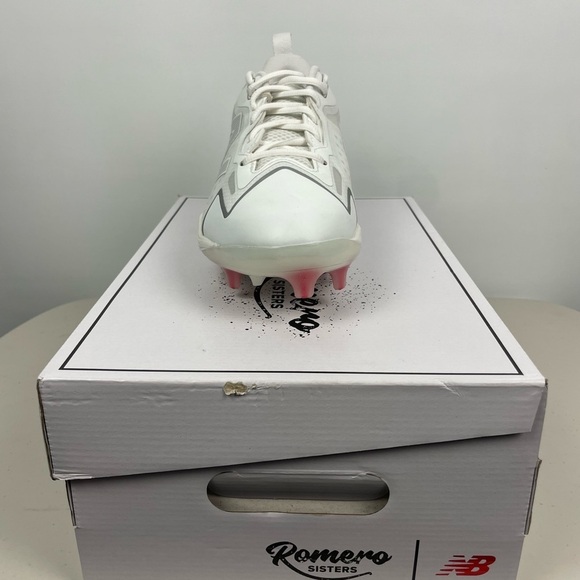 New Balance White Silver FuelCell Romero Duo Comp Softball‎ Cleats - Picture 12 of 12